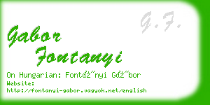 gabor fontanyi business card